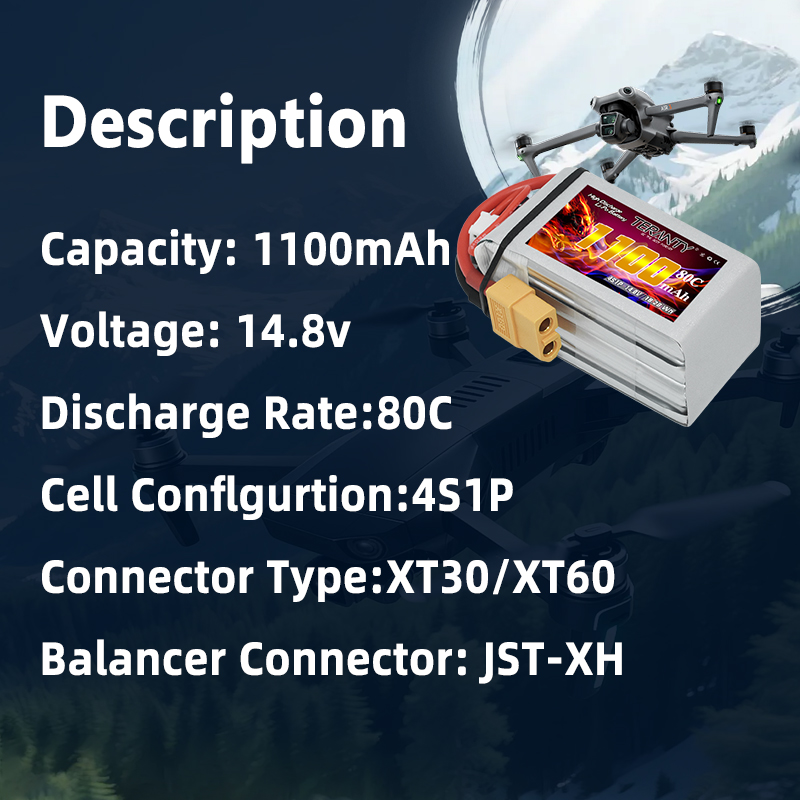 TERANTY 4S 1100mAh 80C/160C Li - Drone Racing Battery avis et prix