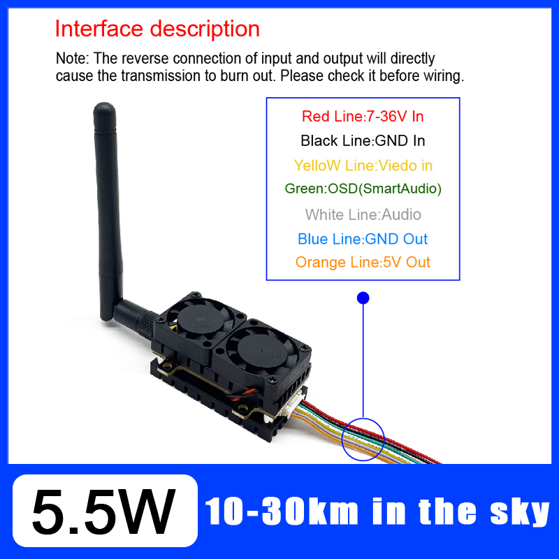 Long Range 5.8GHz 5.5W Video T - Drone Racing Vtx avis et prix